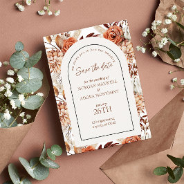 Carte De Remerciements Boho Neutral Watercolor Pampas Enregistrer la cart