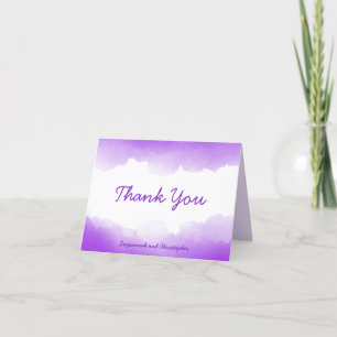 Carte De Remerciements Boho Pastel Purple Ombre Aquarelle personnalisée