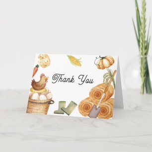 Carte De Remerciements Boho Rustique Cultivé Localement Baby shower De Po
