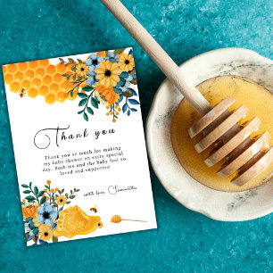 Carte De Remerciements Boho Sweet Honey Bee Baby shower Floral