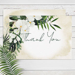 Carte De Remerciements Boho Tropical Beach Watercolor Mariage