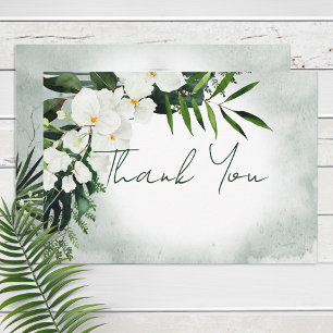 Carte De Remerciements Boho Tropical Plante Mariage aquarelle