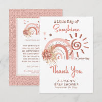 Boho Un petit rayon de soleil Baby shower fille