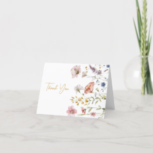 Carte De Remerciements Boho Wildflower