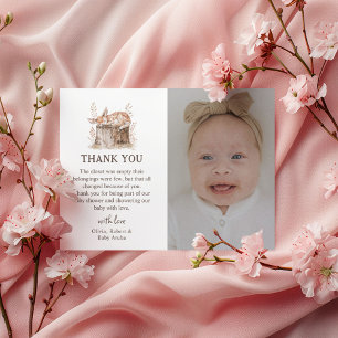 Carte De Remerciements Boho Woodland Animaux Baby showers neutres selon l