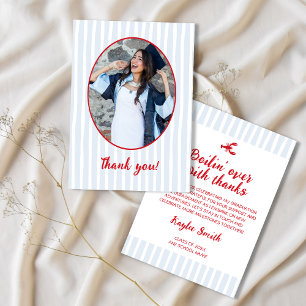 Carte De Remerciements Boilin’ Over with Thanks Crawfish Graduation Photo