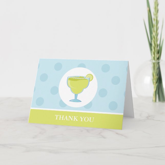 Carte De Remerciements Boisson Margarita verte (Devant)
