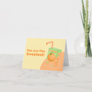 Carte De Remerciements Boîte à jus d'orange