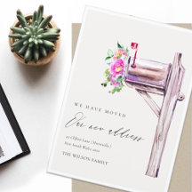 Boîte aux lettres rose vif Floral Nous avons la ca