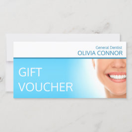 Carte De Remerciements Bon cadeau Soins dentaires Smile Bleu
