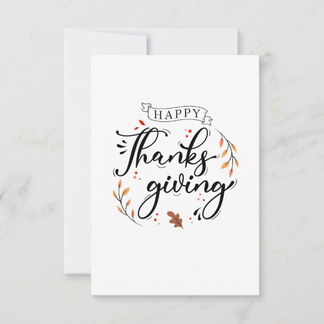 Carte De Remerciements bon thanksgiving (Devant)