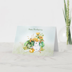 Carte De Remerciements Bon thanksgiving du chat