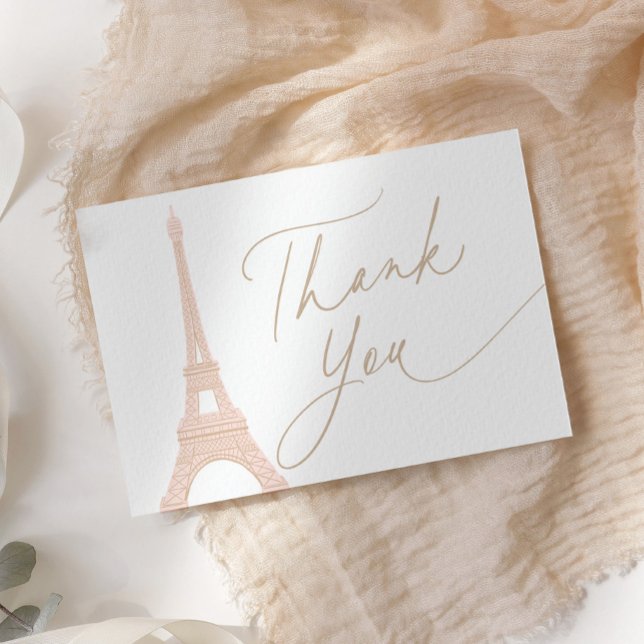 Carte De Remerciements Bonjour Bebe Paris Baby shower français (Créateur téléchargé)