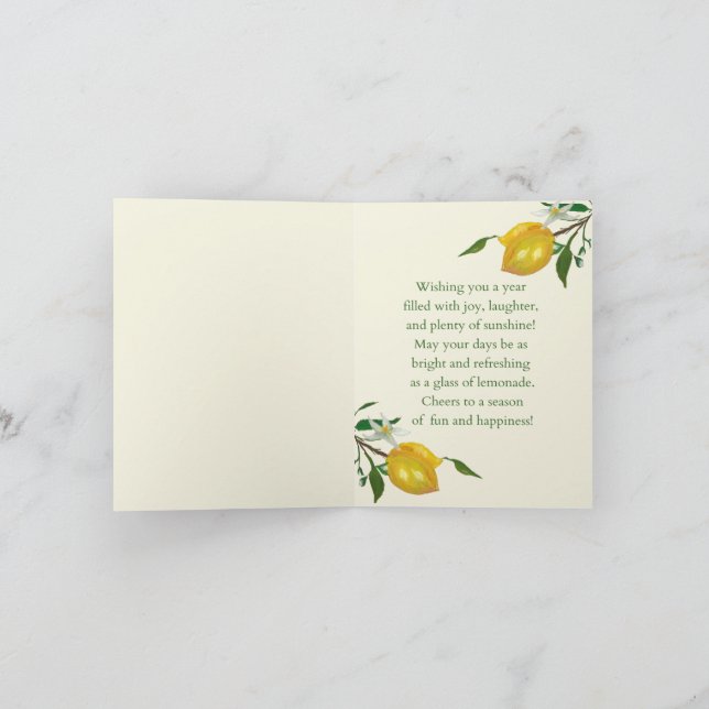 Carte De Remerciements Bonjour Sunshine (Intérieur)