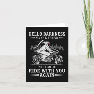 Carte De Remerciements Bonjour Ténèbres Mon Vieux Ami Je suis venu Moto