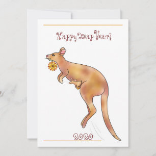 Carte De Remerciements Bonne année bonifiée Kangaroo