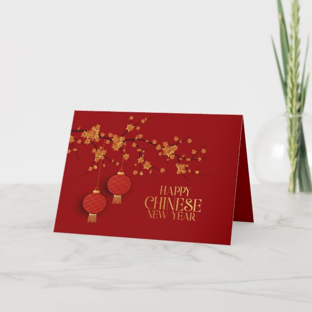 Carte De Remerciements Bonne année chinoise (Devant)