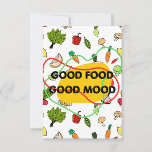 Carte De Remerciements Bonne nourriture, bonne humeur design, nourriture