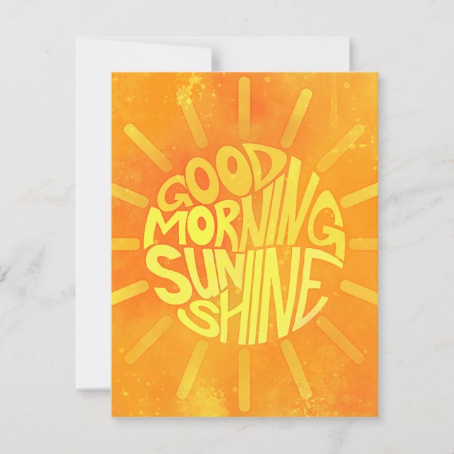 Carte De Remerciements Bonne nuit, Sunshine ! (Devant)