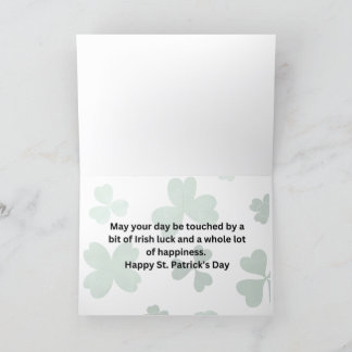 Carte De Remerciements Bonne Saint Patrick's Day