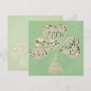 Carte De Remerciements "Bonne Saint Patrick's Day" écrit à la main que