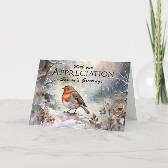 Carte De Remerciements Bonnes Fêtes d'entreprise ou de groupe Noël (Devant)