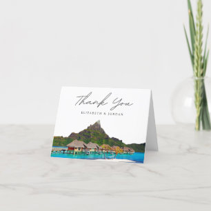 Carte De Remerciements Bora Bora Photo Blank