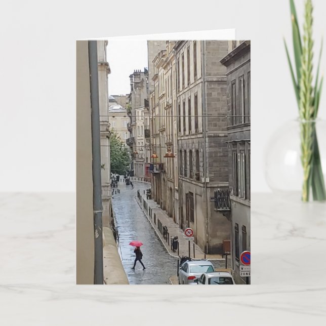 Carte De Remerciements Bordeaux après la pluie (Devant)