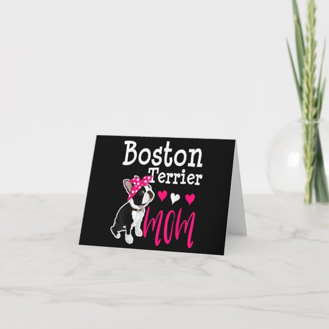 Carte De Remerciements Boston Terrier Chien Maman Propriétaire Cute Funny (Devant)