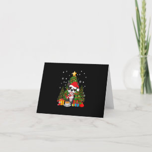 Carte De Remerciements Boston Terrier Chien Noël Est Café-Cadeau Lumière