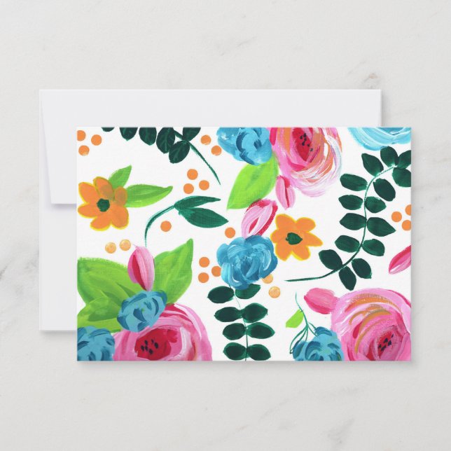 Carte De Remerciements Botanical Pop thank you / note card (Devant)
