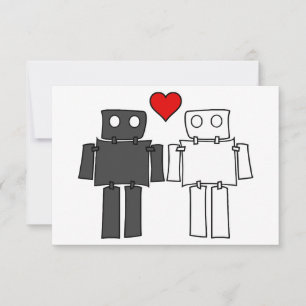Carte De Remerciements Bots pour garçons personnalisables en amour