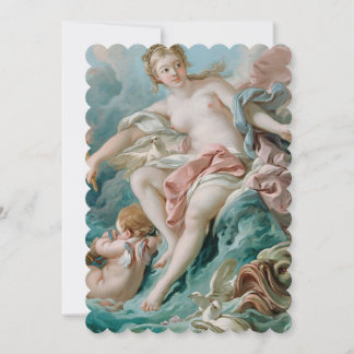 Carte De Remerciements Boucher: Venus on the Waves Scalloped Fine Art