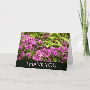 Carte De Remerciements Bougainvillea Floral Pourpre Tropical