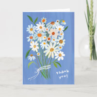 Bouquet Daisy Fleurs Gouache peintes à la main ble