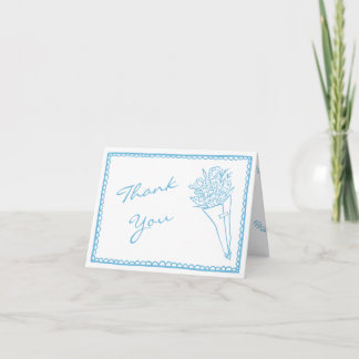 Carte De Remerciements Bouquet de Fleurs pour Baby Shower Baby in Bloom