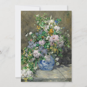 Carte De Remerciements Bouquet de printemps de Pierre-Auguste Renoir