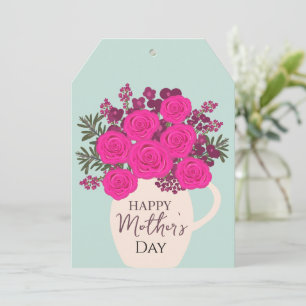 Carte De Remerciements Bouquet de roses roses – Élégante composition flor