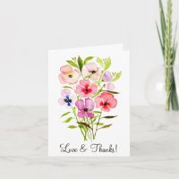 Bouquet Fleur sauvage aquarelle avec Mariage photo