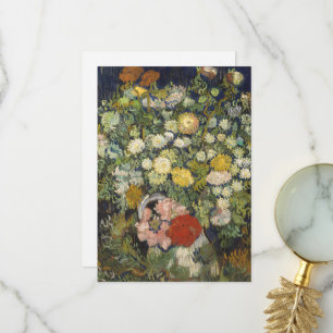 Carte De Remerciements Bouquet Floral Impressionniste Vintage Van Gogh