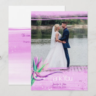 Carte De Remerciements Bouquet mariage de tulipes