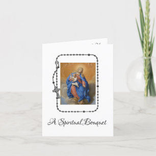 Carte De Remerciements Bouquet spirituel Béni Mère