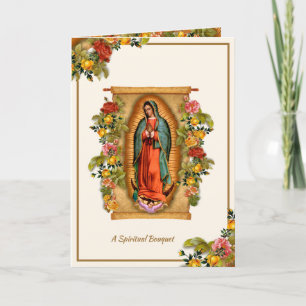 Carte De Remerciements Bouquet spirituel catholique de la Vierge de Guada