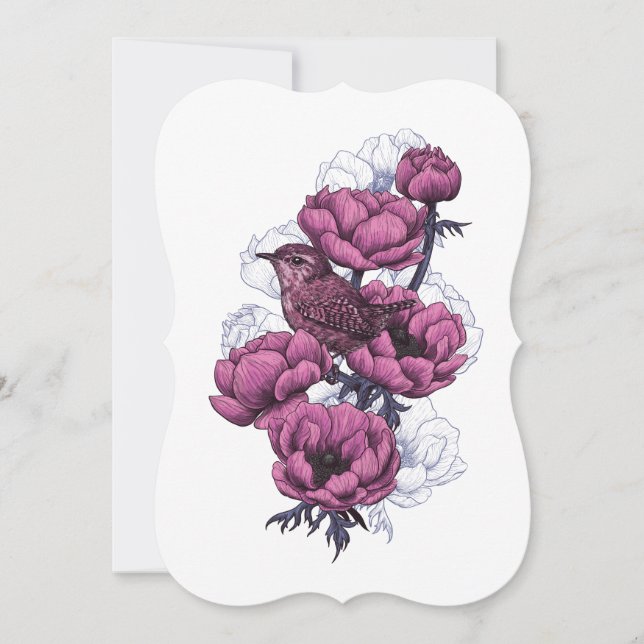 Carte De Remerciements Bouquet Wren (Devant)
