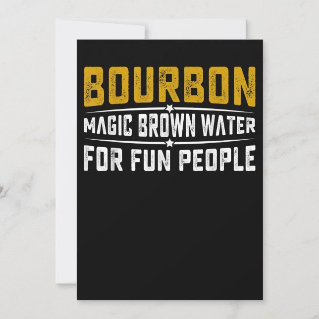 Carte De Remerciements Bourbon Magic Les gens qui s'amusent avec l'eau Br (Devant)
