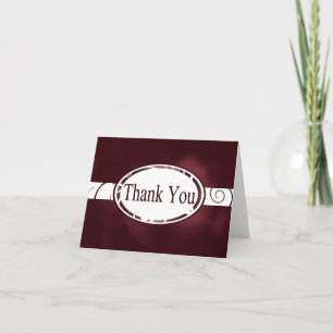 Carte De Remerciements Bouton floral marron et blanc