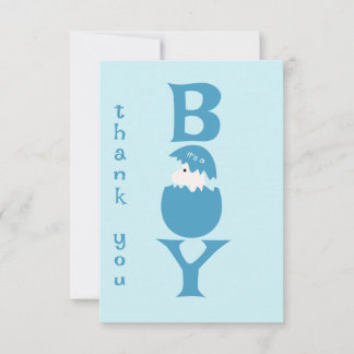 Carte De Remerciements Boy Baby Gender Reveal Party