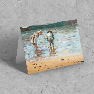 Carte De Remerciements Boys Wading (1873) Par Winslow Homer