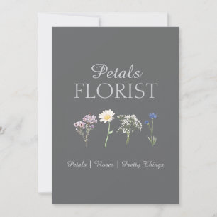 Carte De Remerciements Branding de Fleuriste Moderne de Luxe
