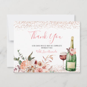 Carte De Remerciements Bravo pour aimer Fête des mariées rose pâle